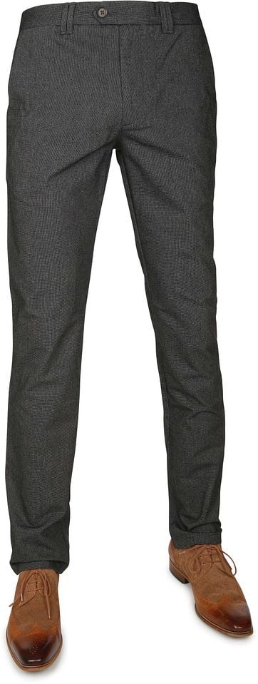 Suitable Chino Dante Pinpoint Dark Grey