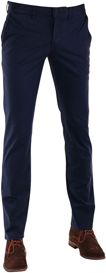 Suitable Chino Hose Dunkelblau Print