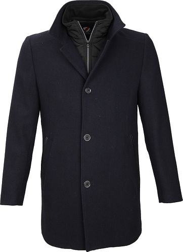 Suitable Coat Geke Inlay Dunkelblau