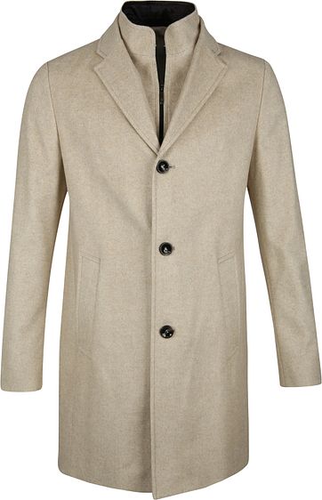 Suitable Coat K150 Herringbone Beige