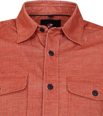 Suitable Corduroy Overshirt Brique Rood