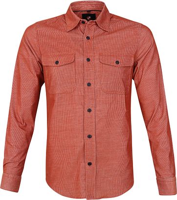 Suitable Corduroy Overshirt Brique Rot