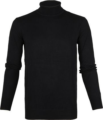 Suitable Cotton Turtleneck Black