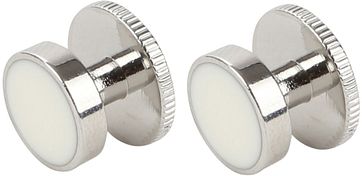 Suitable Cufflinks Steel Silver White