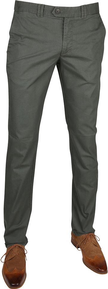 Suitable Dante Chino Dessin Dark Green