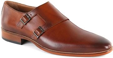 Suitable Double Monk Strap Schoen Cognac suitable kopen in de aanbieding