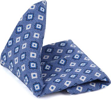 Suitable Einstecktuch Blau Karo
