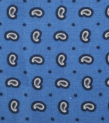 Suitable Einstecktuch Blau Paisley