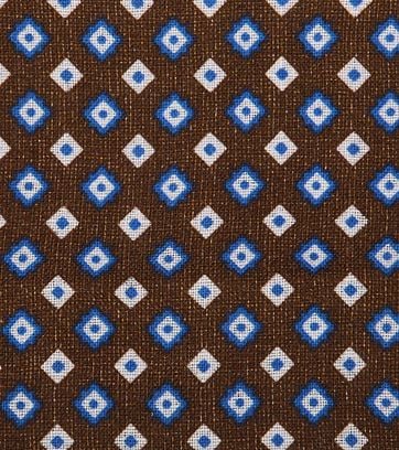 Suitable Einstecktuch Braun Karo