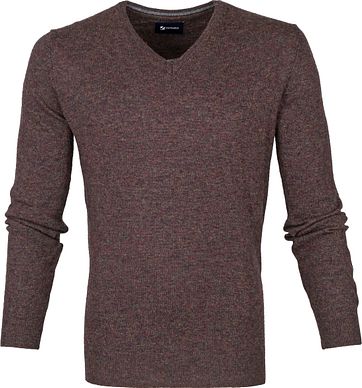 Suitable Feine Lammwolle 12 gauge V-Ausschnitt  Braun