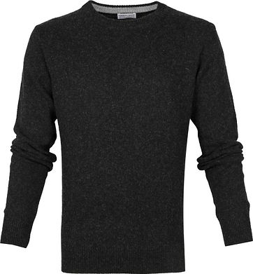 Suitable Fijn Lamswol 7 garen Pullover O-Hals Antraciet