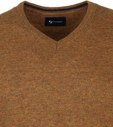Suitable Fine Lambswool 12 gauge Pullover V-Neck Ochre