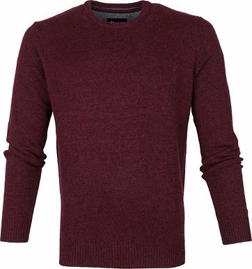 Suitable Fine Lambswool 9 gauge Pullover O-Neck Bordeaux