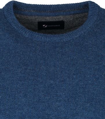 Suitable Fine Lambswool 9 gauge Pullover O-Neck Petrol