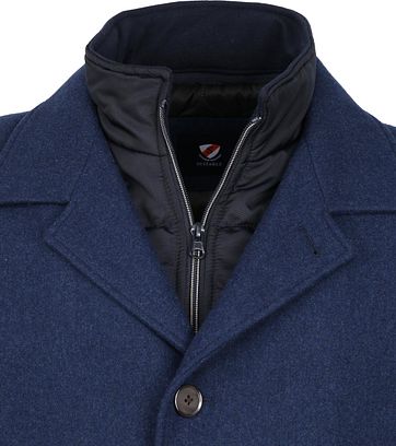 Suitable Geke Coat Donkerblauw