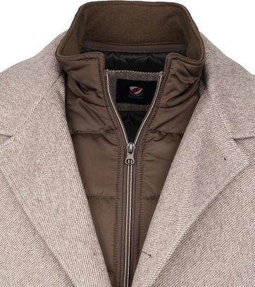 Suitable Geke Coat Stripes Beige