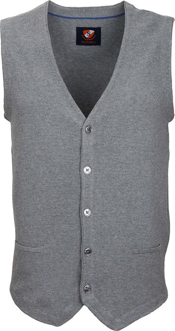 Suitable Gilet Gert Grau