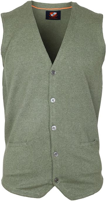 Suitable Gilet Katoen Groen