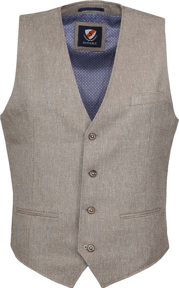 Suitable Gilet Kris Tolo Brown