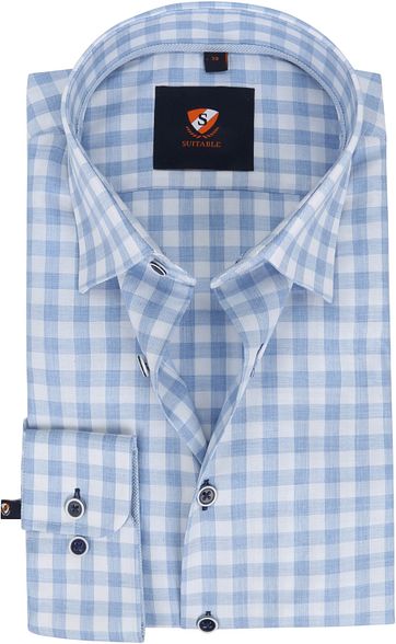 Suitable Hemd 227-9 Karo Blau