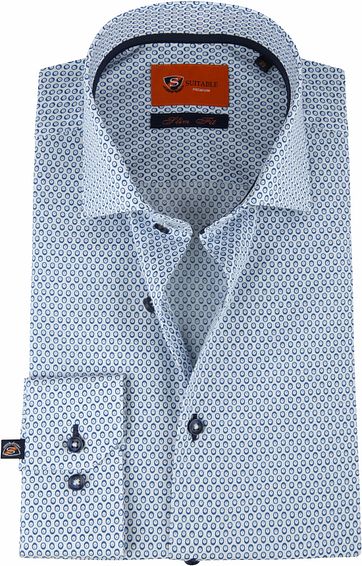 Suitable Hemd Blau Augen Slim Fit