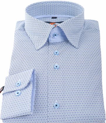 Suitable Hemd Blau Grafik 147-1