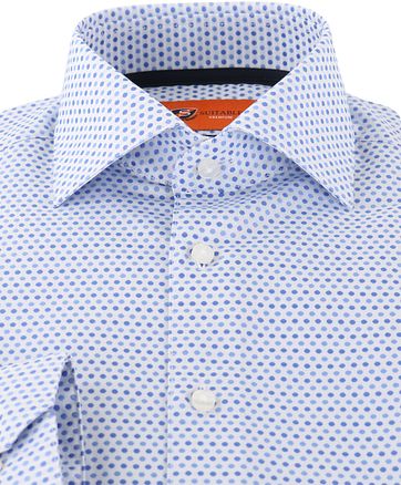 Suitable Hemd Blau Punkt