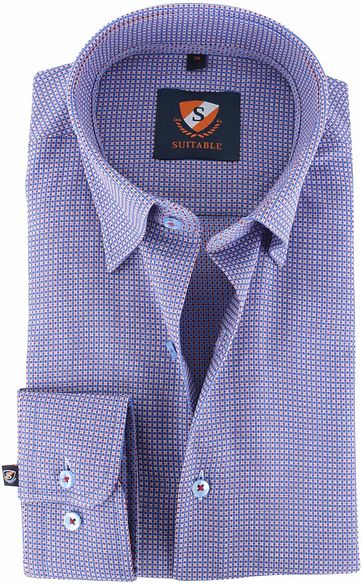 Suitable Hemd Blau Rot 141-3