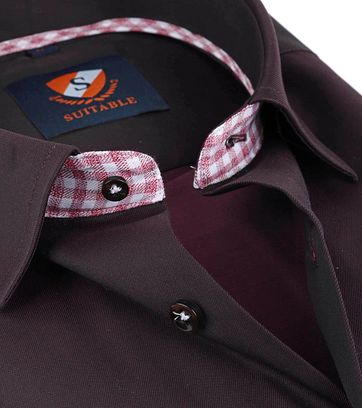 Suitable Hemd Bordeaux
