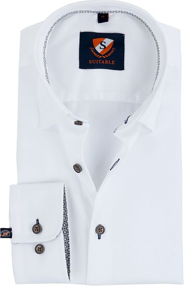 Suitable Hemd Button Under Weiss