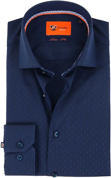 Suitable Hemd Cotelet Dunkelblau