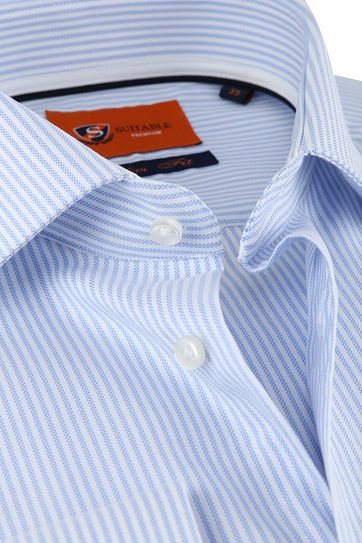 Suitable Hemd Doppel Cuff Blau