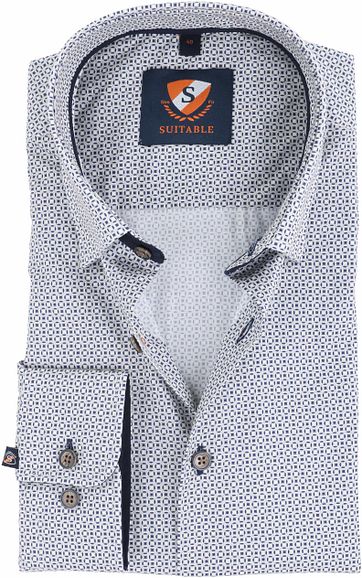 Suitable Hemd Dunkelblau Prince Print HBD