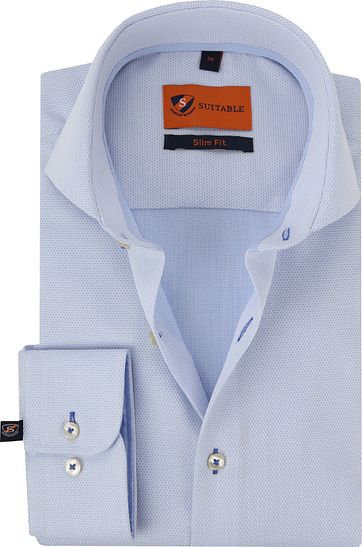 Suitable Hemd Faux Check Blau