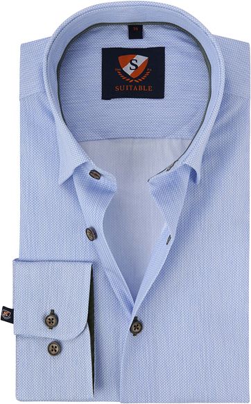 Suitable Hemd HBD Print Blau