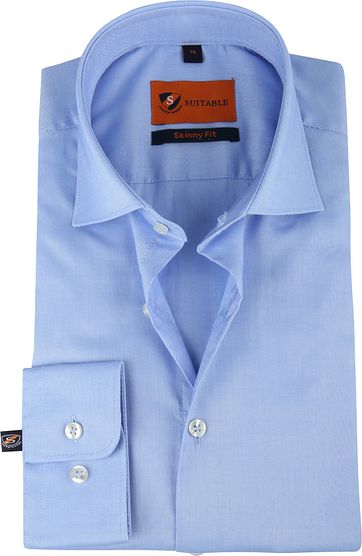 Suitable Hemd Hellblau Skinny Fit