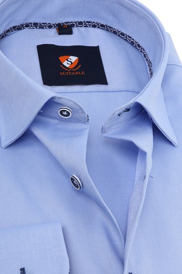 Suitable Hemd Oxford Blauw
