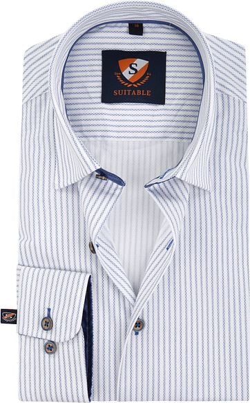 Suitable Hemd Print Stripe