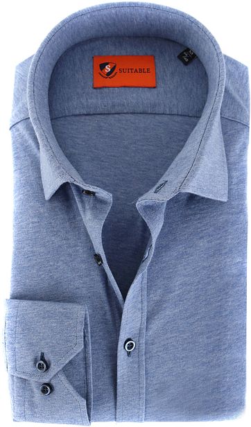 Suitable Hemd Strecken Hellblau