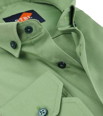 Suitable Hemd Uni Grün