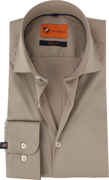 Suitable Hemd Uni Khaki