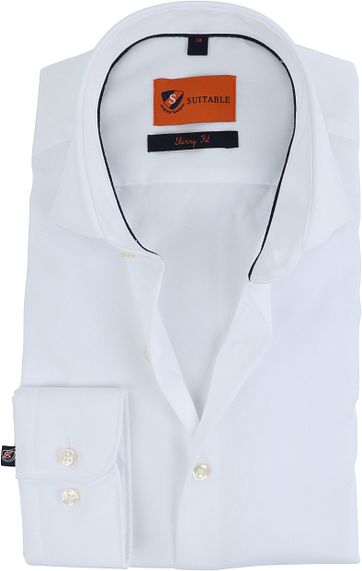 Suitable Hemd Wei&szlig; Skinny Fit