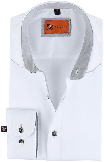 Suitable Hemd Weiss Twill 168-2