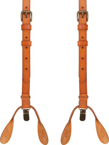 Suitable Hosenträger Cognac Leder