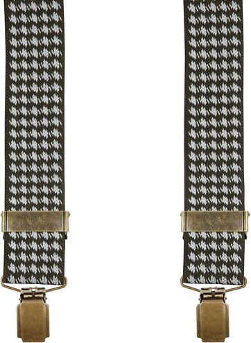 Suitable Hosenträger Dunkelgrün Weiß