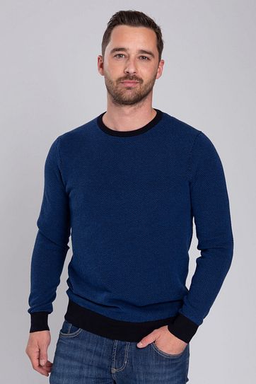 Suitable Katoen Bince Pullover Blauw