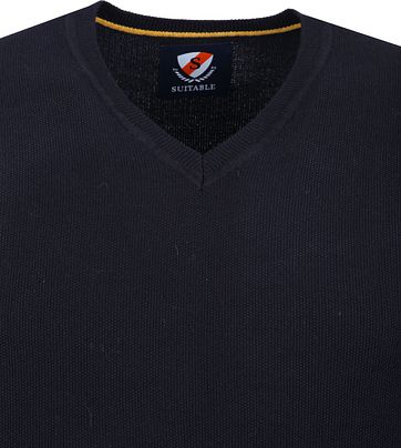 Suitable Katoen Neil Pullover Navy