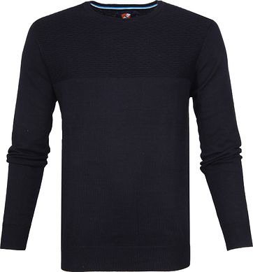 Suitable Katoen Trui Brick Navy