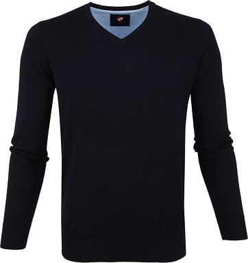 Suitable Katoen Vini Pullover V-neck Navy