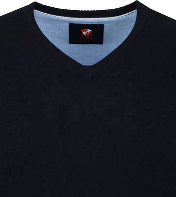 Suitable Katoen Vini Pullover V-neck Navy